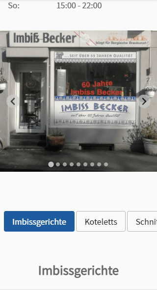 Responsive Image of the Project Imbiss Becker